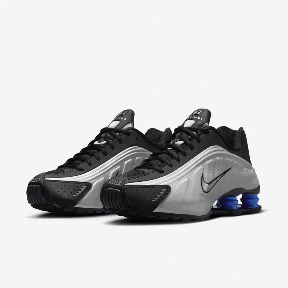 Shox R4 Metallic Silver Black Racer Blue