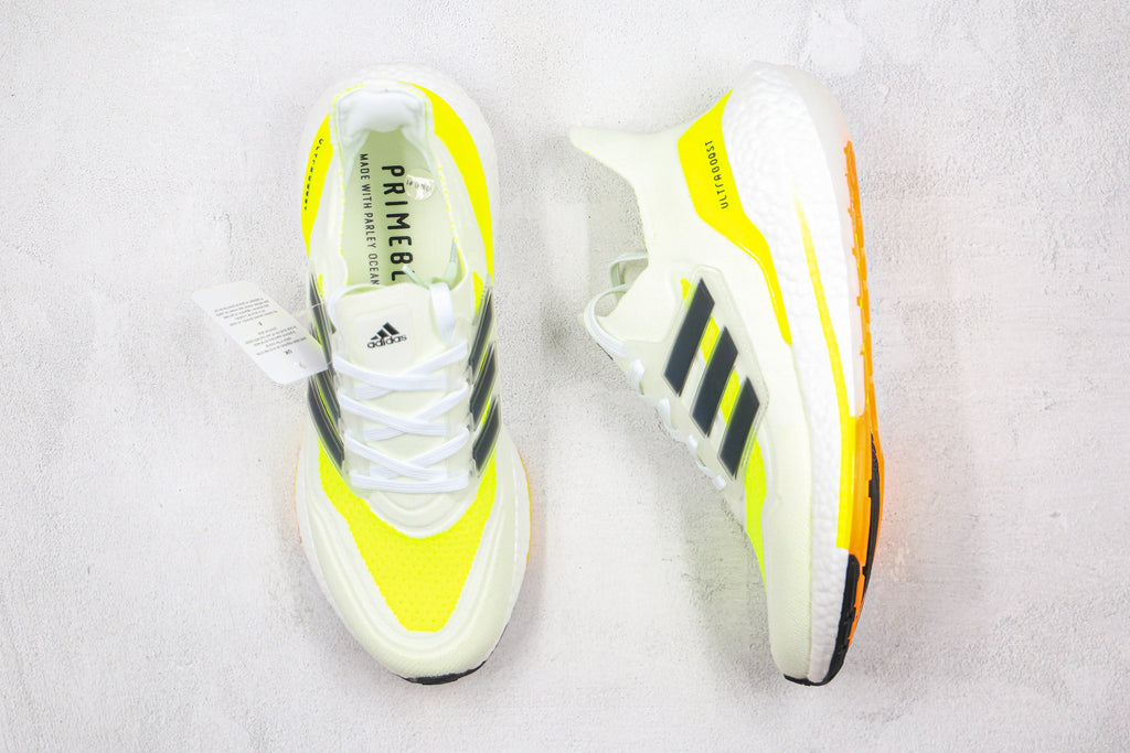 Ultraboost 21 Solar Yellow White
