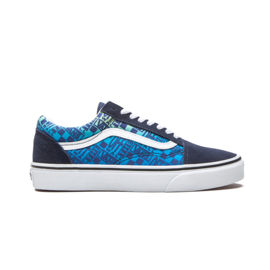 Old Skool Off the Wall Logos - Blue