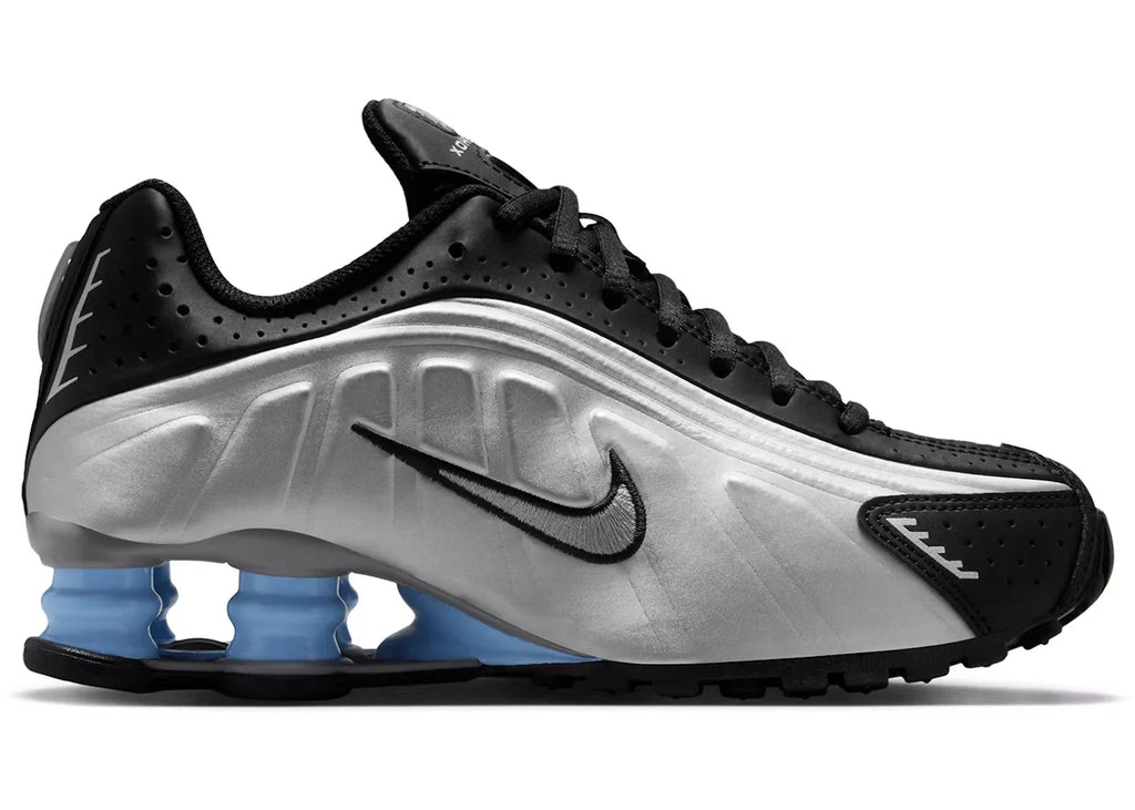 Shox R4 Metallic Silver Black Racer Blue