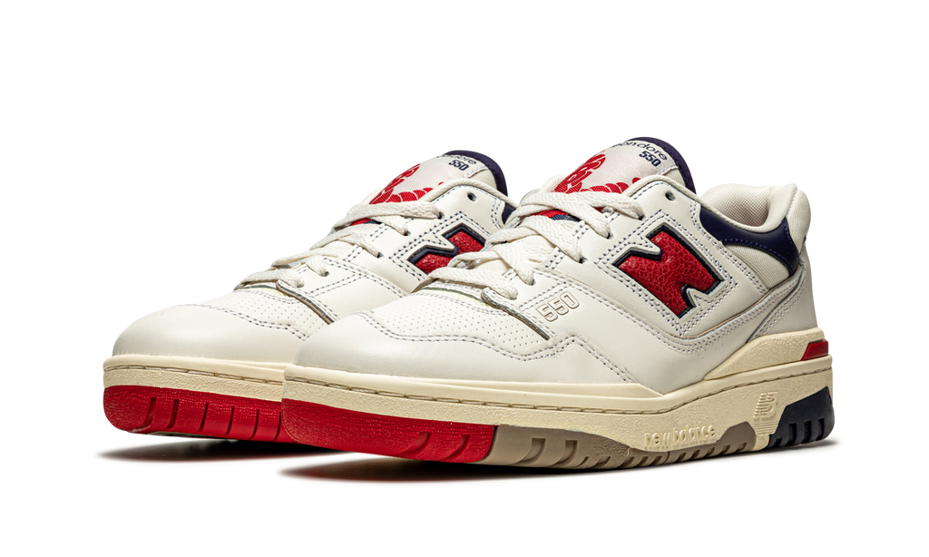 550 Aime Leon Dore White Navy Red